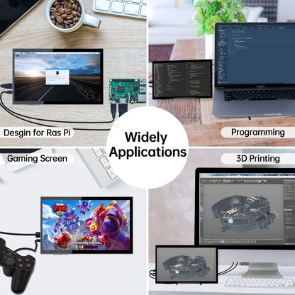 HAMTYSAN Raspberry Pi Touchscreen Monitor 10.1 Zoll 1024x600 IPS