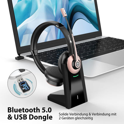 Earbay Bluetooth Headset mit Mikrofon und Rauschunterdrückung