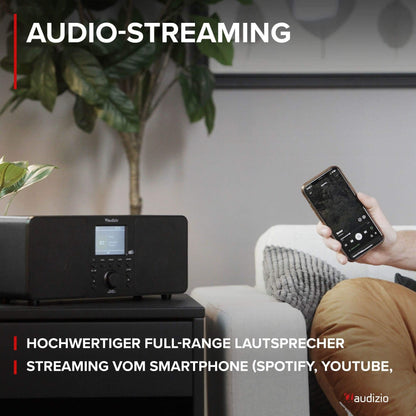 Audizio Genua DAB+ Digitalradio Bluetooth stereo – schwarz