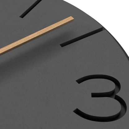 Cander Berlin Wanduhr MNU 2630 Y lautlos MDF anthrazit 30 cm
