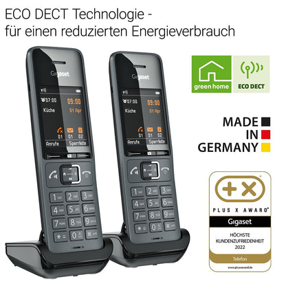 Gigaset Comfort 520HX Duo DECT Telefon – Titan-Schwarz