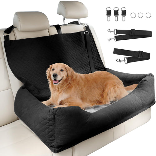 Honey Paws Hunde Autositz - Für 1-2 Hunde, Rückbank bis 25kg