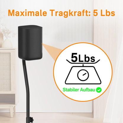 notiela Surround-Lautsprecherständer Paar, höhenverstellbar, Stahl