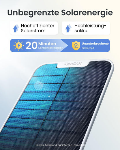 Reolink Argus PT Ultra 4K Solar Überwachungskamera mit Solarpanel