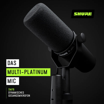 Shure SM7B Dynamisches Gesangs- & Studiomikrofon - Schwarz