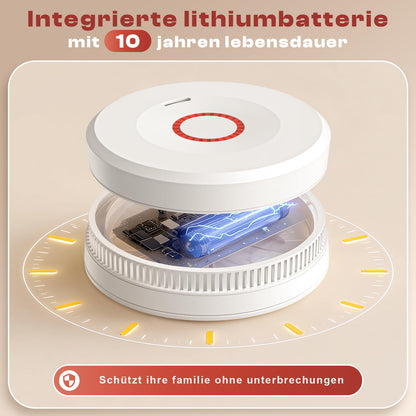Wlikeit Rauchmelder SD-431 mit 10-Jahres-Batterie, 6er Set