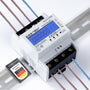 B+G E-Tech Drehstromzähler FLDS100-DR Hutschiene 100A MID mit blau beleuchtetem LCD