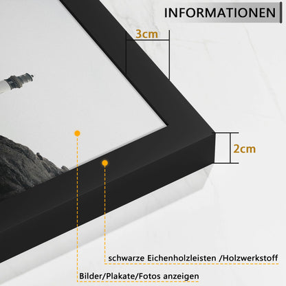 Tinkeps Bilderrahmen A1 schwarz, 3er-Pack aus Holzwerkstoff