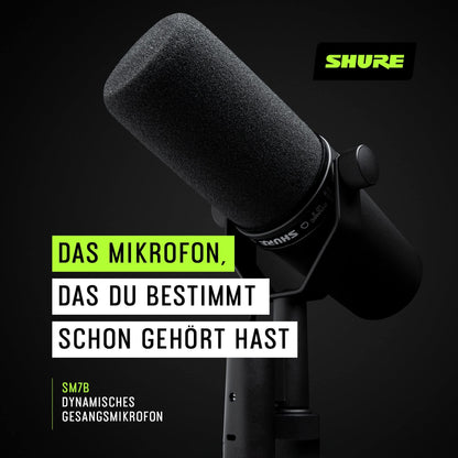 Shure SM7B Dynamisches Gesangs- & Studiomikrofon - Schwarz