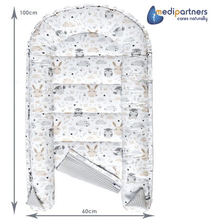 Medi Partners Babynest Nestchen für Neugeborene, Baumwolle, 100x60 cm