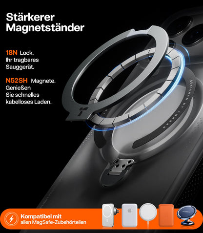 TORRAS Ostand Q3 Air Hülle für iPhone 16 Pro Max, MagSafe, Schwarz