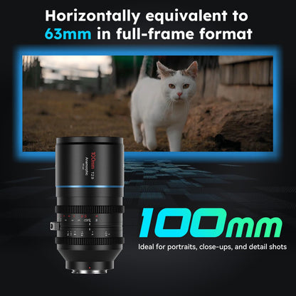 SIRUI 100mm T2.9 1.6X Full-Frame Anamorphic Objektiv - E-Mount