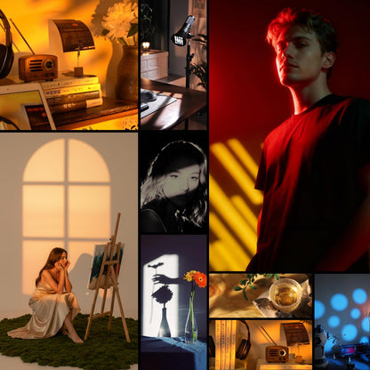 PHOTOOLEX LED Fotolampe 104-FS mit 4 Farben und 20 magnetischen Gobos