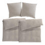 Pure Label Musselin Bettwäsche, 4-teilig, 155x220 cm, Taupe – Bett- und Kissenbezüge aus Baumwolle