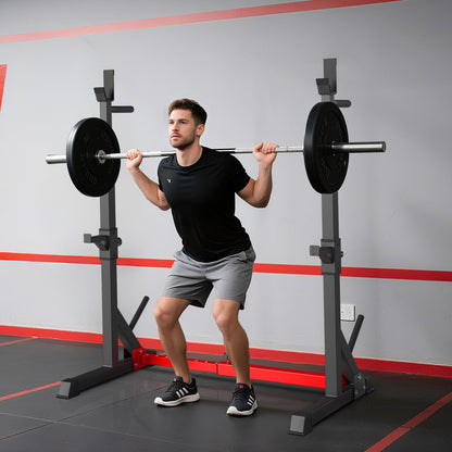 LIFERUN Squat Rack Hantelständer Multifunktion - Rot