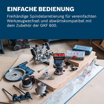 Bosch Professional GKF 18V-8 Akku-Kantenfräse Solo L-BOXX