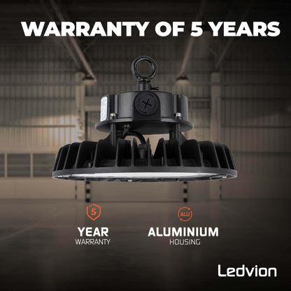 Ledvion LED Hallenstrahler 150W UFO Lampe – Dimmbar 4000K