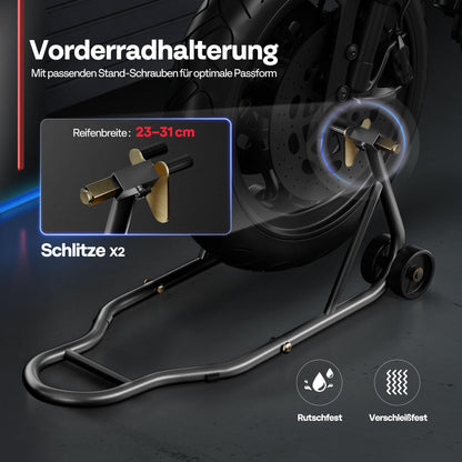 SPECSTAR Motorrad Montageständer Set VH569, 400 kg, Schwarz