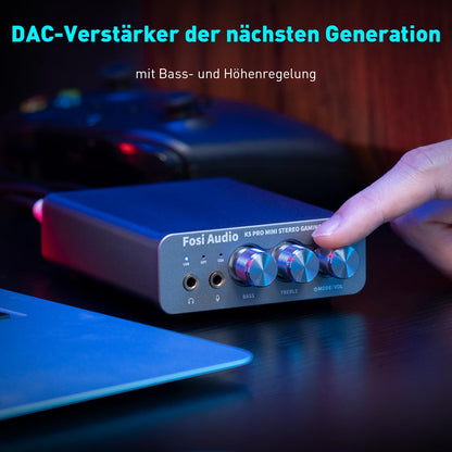Fosi Audio K5 Pro HiFi Kopfhörerverstärker USB DAC Gaming
