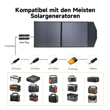 ALLPOWERS Faltbares Solarpanel 100W, monokristallin für Powerstation