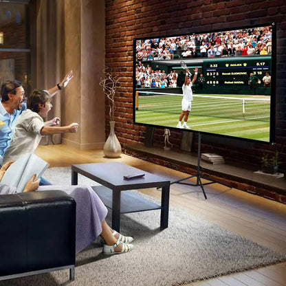 Projektor-Leinwand 100 Zoll mit Ständer - Tragbar 4K HD 16:9