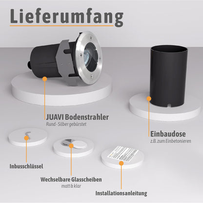 SSC-LUXon JUAVI Bodenspot Aussen GU10 IP67 befahrbar - 4er Set
