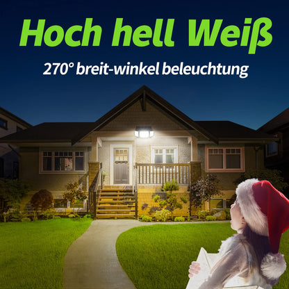 INTELAMP Solarleuchte für Aussen mit Bewegungsmelder, 1200 Lumen, IP65