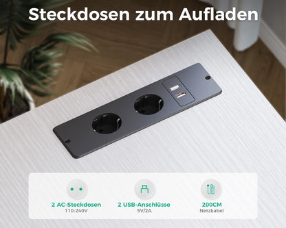 Coleshome Schreibtisch L-Form Eckschreibtisch - Weiss 140x70cm