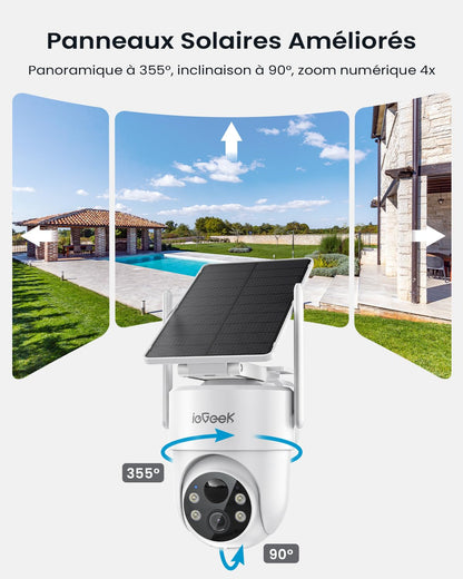 ieGeek S5 2K Überwachungskamera Aussen mit Solarpanel und Akku