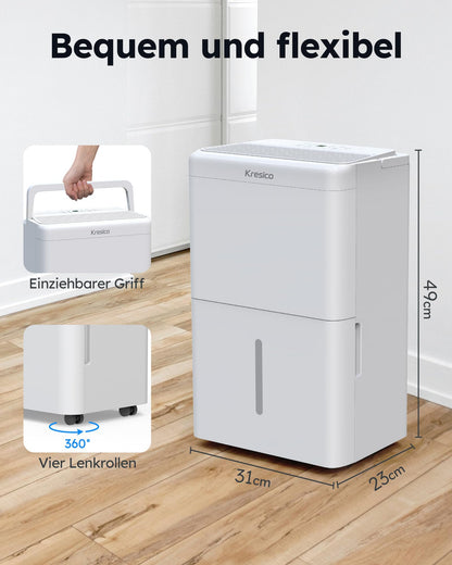 Kresico 20L Luftentfeuchter elektrisch – bis 50m²