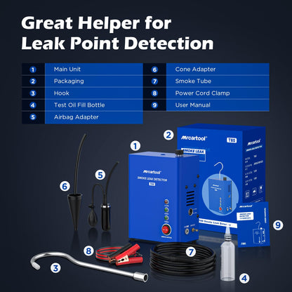 PLAYOCCAR T80 EVAP Kfz Lecksuchgerät Nebelmaschine 12V Luftpumpe