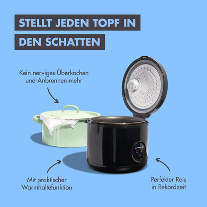 REISHUNGER Reiskocher & Dampfgarer Keramik 1.2L - Grau