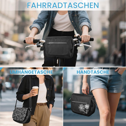 GXCROR Lenkertasche Fahrrad 5L mit Handyhalterung und Schultergurt