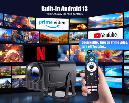 HY320 NTV Smart Beamer - Mini Projektor 1080P Nativ WiFi 6