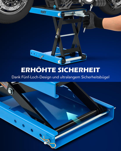 Orion Motor Tech Motorrad Scherenheber 500kg höhenverstellbar - Blau