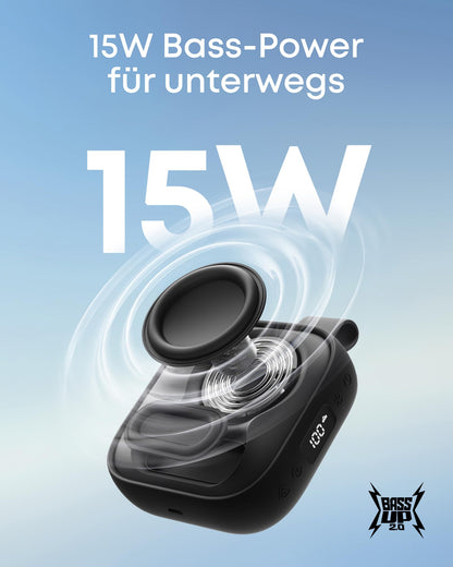 soundcore Boom Go 3i Bluetooth-Lautsprecher 15W, IP68, Schwarz