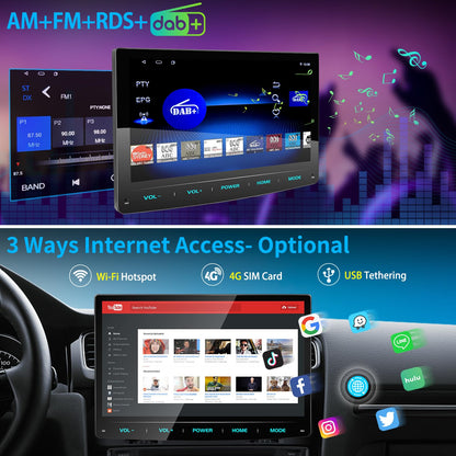 URVOLAX Android 13 Autoradio 10.1 Zoll – CarPlay & Android Auto