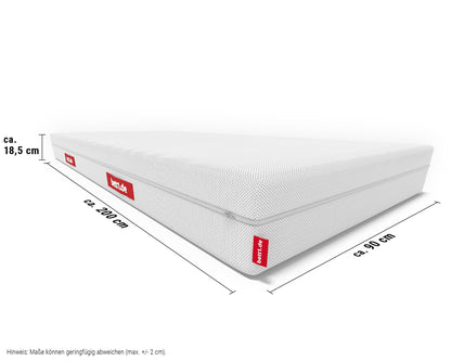 bett1 BODYGUARD Anti-Kartell-Matratze Weich 90x200, 2in1-Liegehärten
