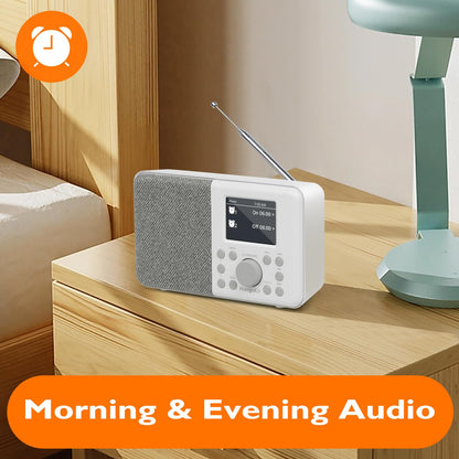 MangoKit MD3 DAB+/UKW Digitalradio, tragbar, Bluetooth, Steingrau
