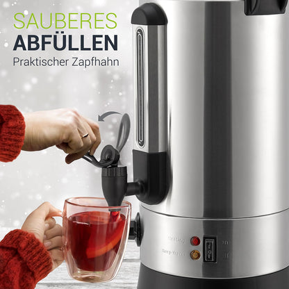 Juskys Teramo Glühweinkocher Heissgetränkespender 10L Edelstahl