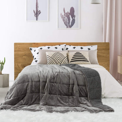 Sivio Sherpa Fleece Gewichtsdecke - 7kg Grau 120x180cm