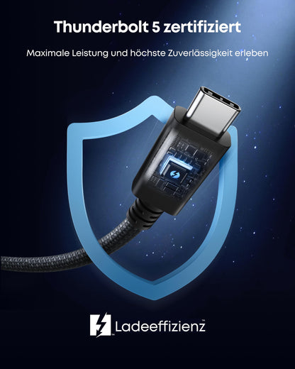 Anker Prime Thunderbolt 5 Kabel USB-C 240W 80Gbps 1m