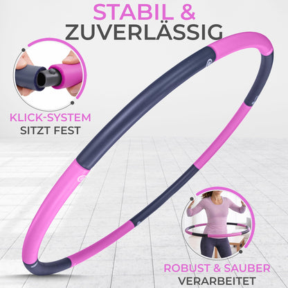 SummerFan Hula Hoop Reifen für Erwachsene 1,5 kg grössenverstellbar