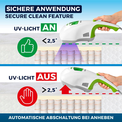 CLEANmaxx Milben-Handstaubsauger mit UV-C-Licht und HEPA-Filter
