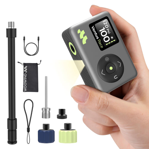 Woowind Ventus Race Elektrische Fahrradpumpe Mini Kompressor 120 PSI mit Digitalanzeige und LED-Licht
