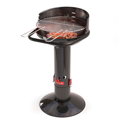 Barbecook Loewy 50 Holzkohlegrill mit Windschutz Schwarz: Schwarzer Grill mit Windschutz, zum Grillen von Speisen mit Holzkohle.