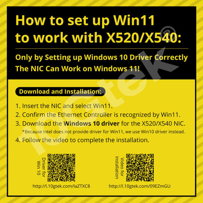 10Gtek 10Gb PCI-E X520-DA2 Netzwerkkarte - Dual SFP+