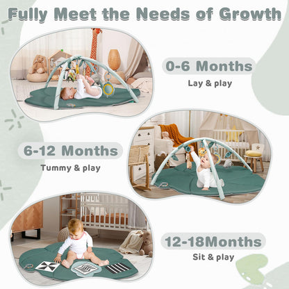 Vanplay Baby Spielmatte mit Spielbogen und 6 Greifspielzeugen