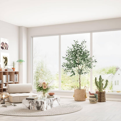 YOLEO Kunstpflanze Olivenbaum 150cm – realistisch für Innenraum