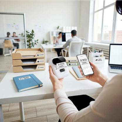 Phomemo M110 Etikettendrucker Bluetooth, tragbarer Thermodrucker